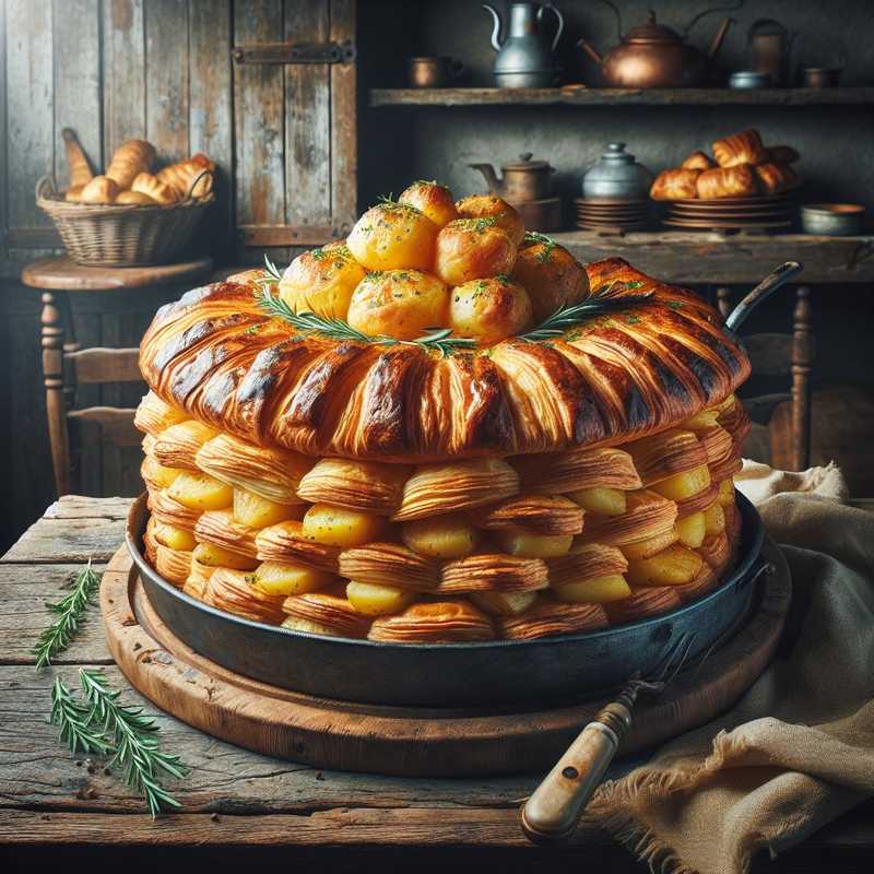 Torta di pasta sfoglia con patate