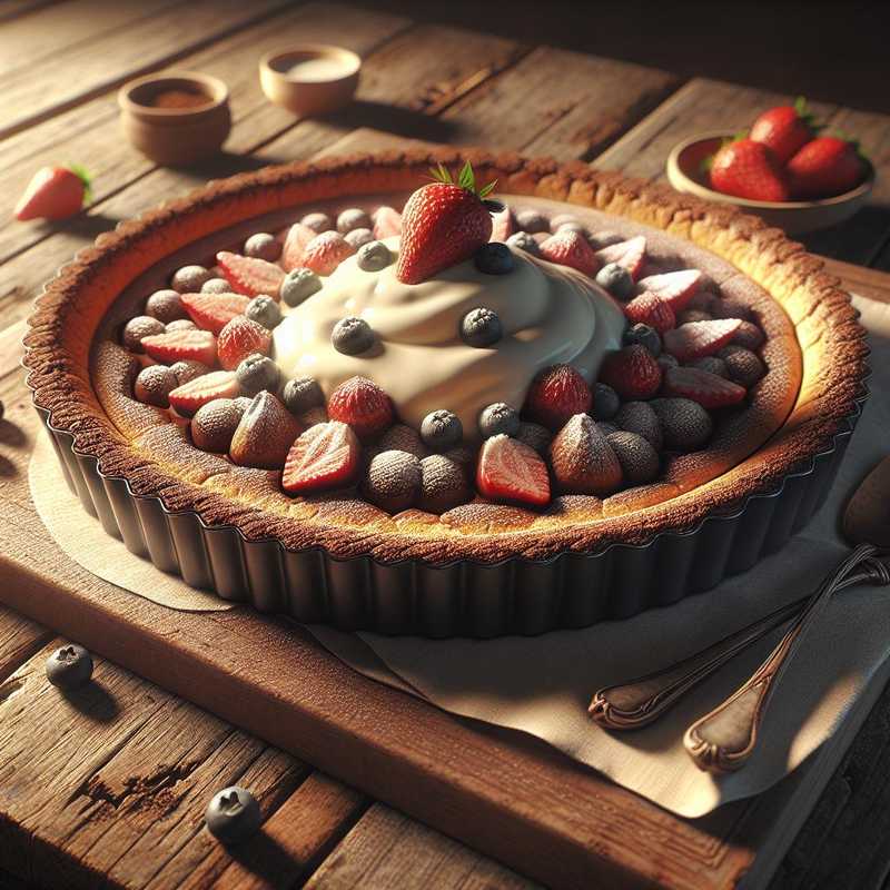 Yogurt Tart with Chocolate Shortcrust