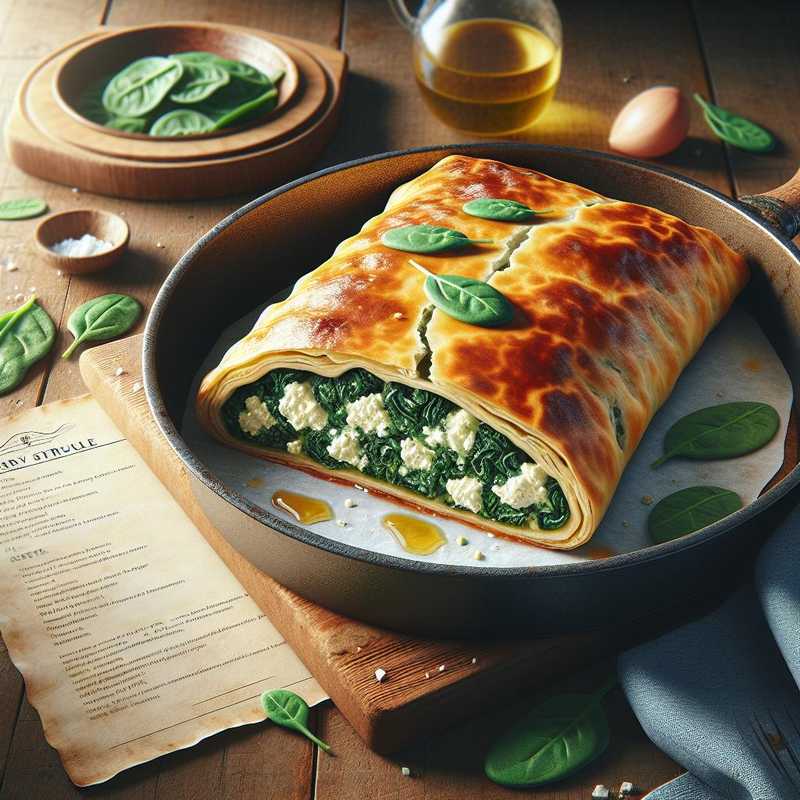 Strudel con ricotta e spinaci