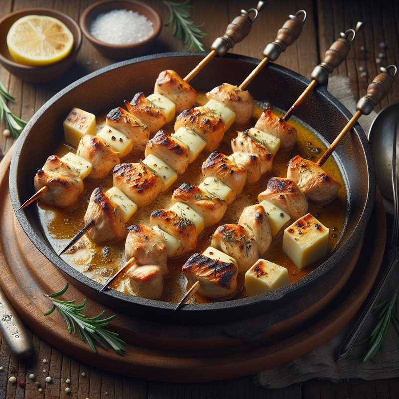 Chicken and Cheese Skewers