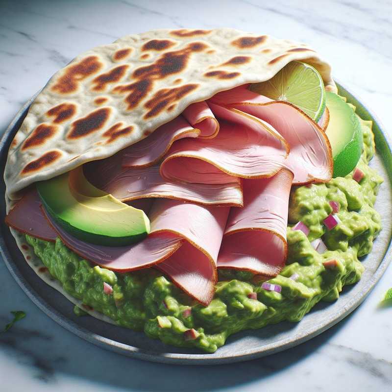 Piadina con tacchino e guacamole