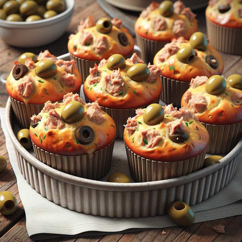 Muffin salati tonno e olive