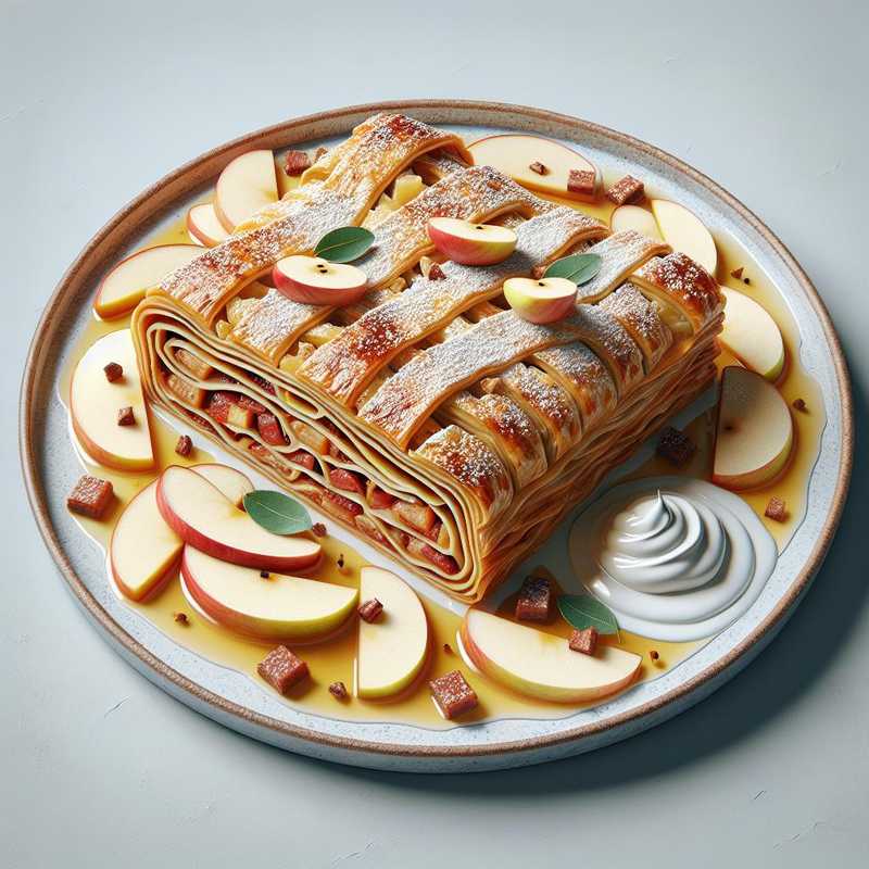 Apple, Onion and Speck Strudel