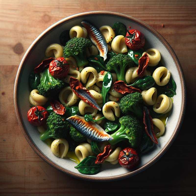 Orecchiette with Broccoli Rabe, Anchovies, and Sun-Dried Tomatoes