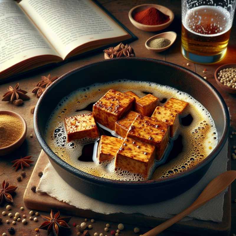 Tofu marinato alla birra