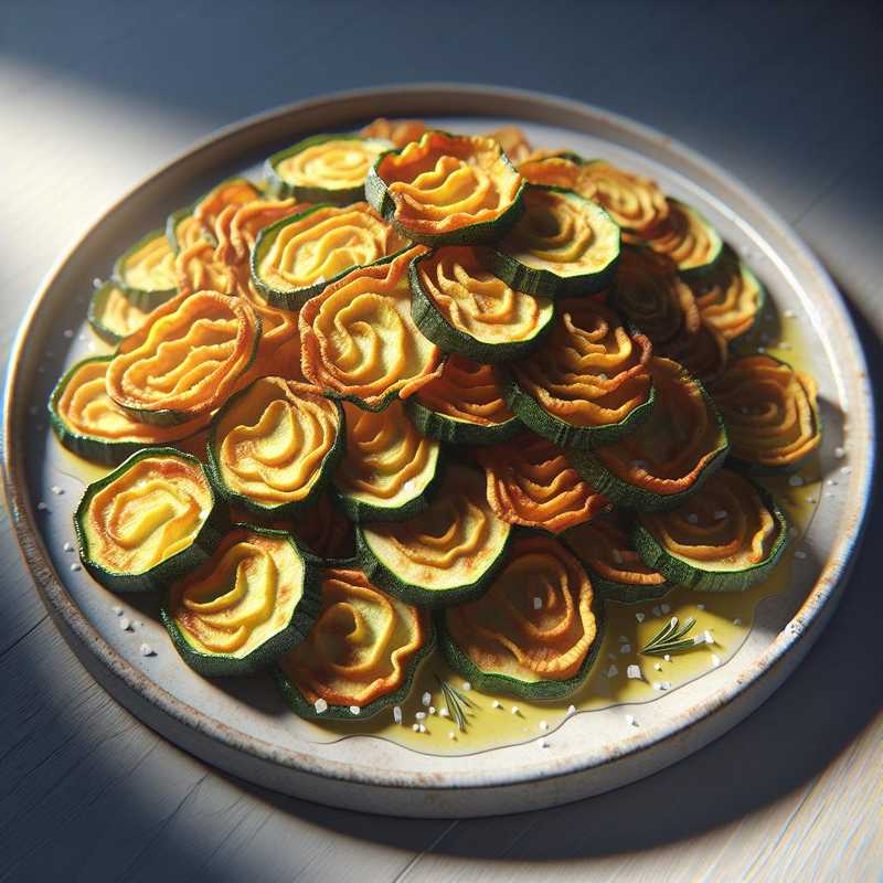 Chips di zucchine croccanti