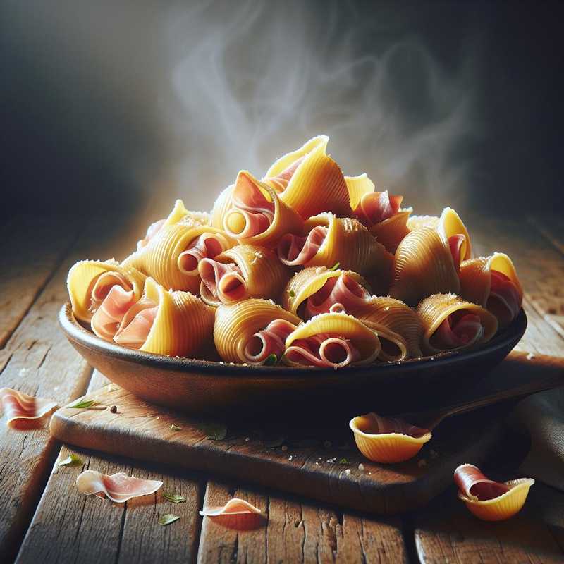 Conchiglioni ripieni di prosciutto