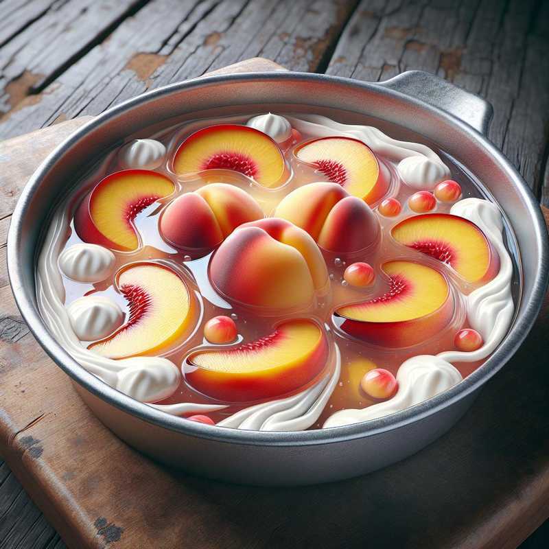 Gelatine di pesche e yogurt