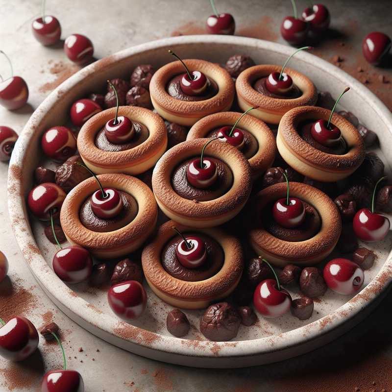 Cocoa and Sour Cherry Tartlets