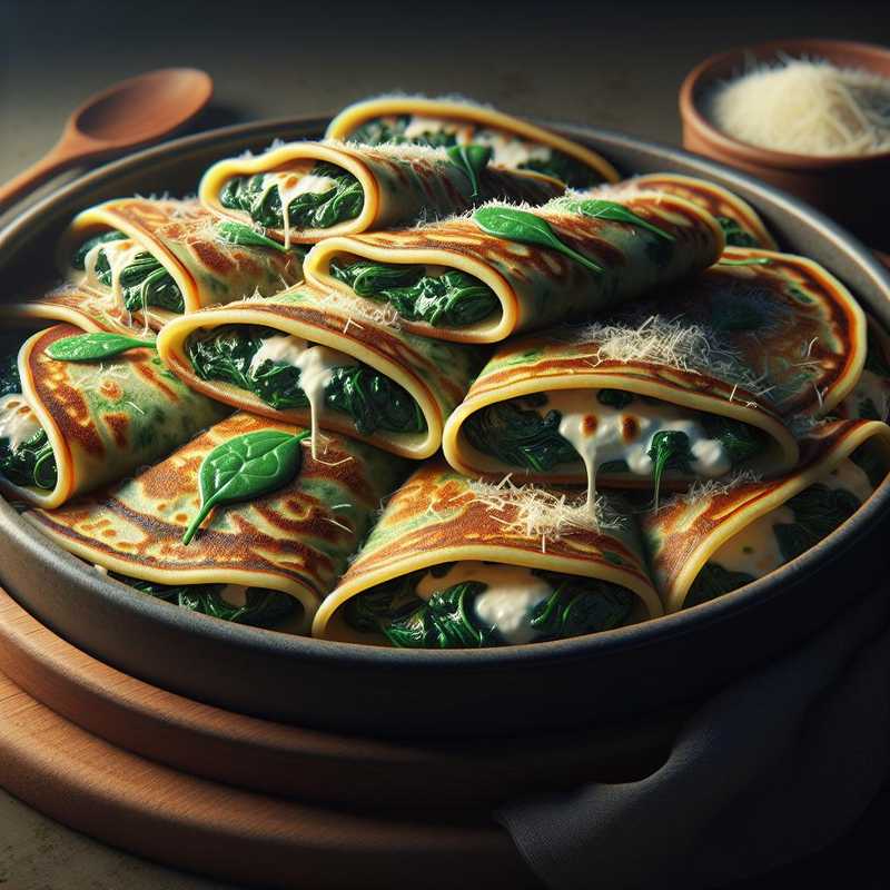 Crespelle Ripiene di Spinaci e Ricotta