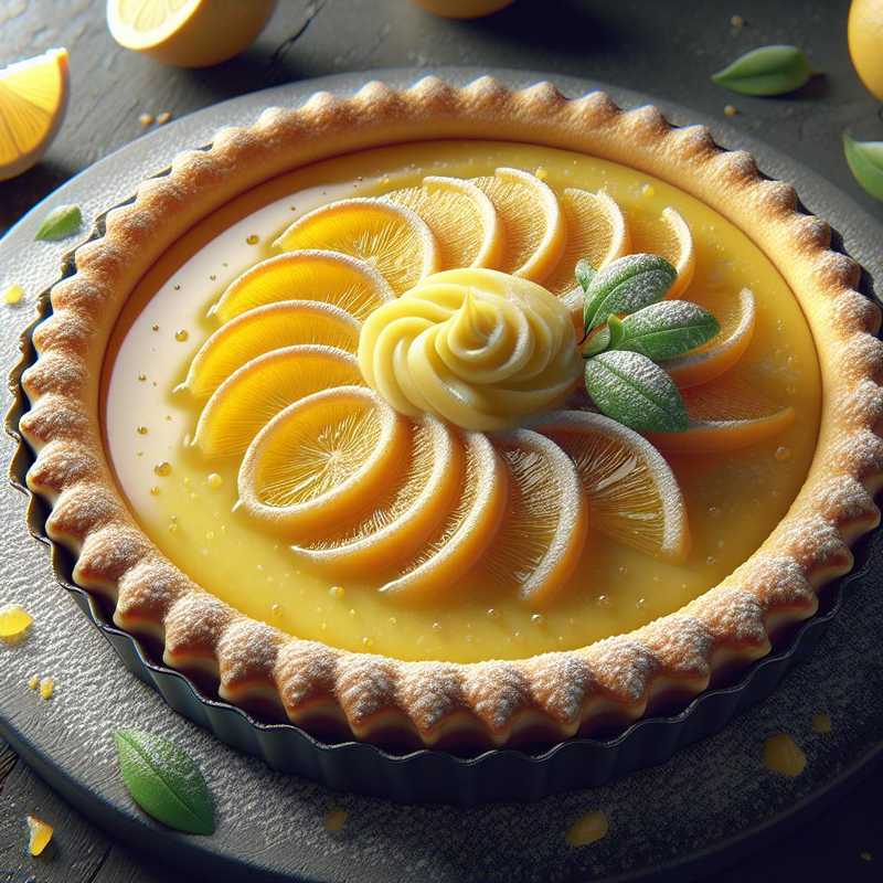 Crostata di albumi con crema al limone