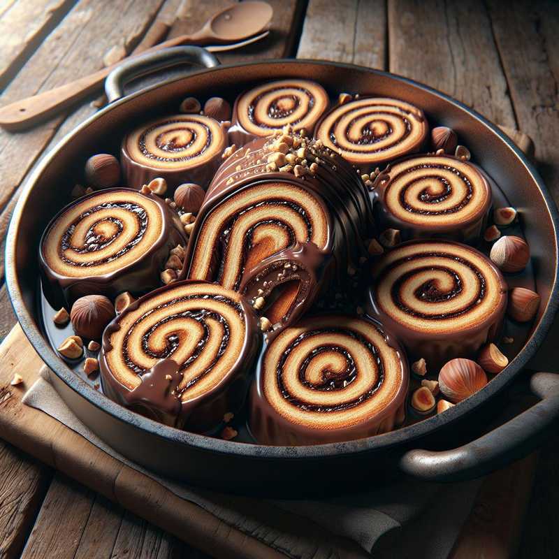 Rotolo al cioccolato e nocciole