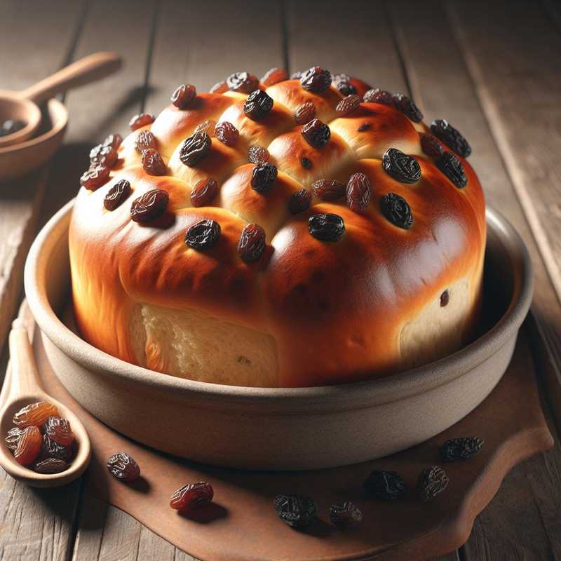 Pan brioche with raisins