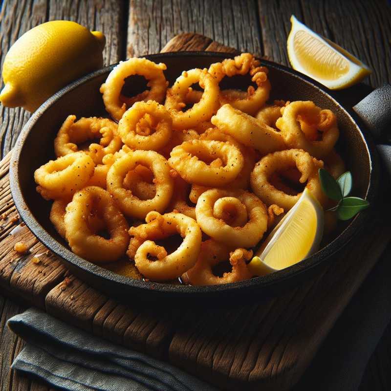 Anelli di calamari in padella