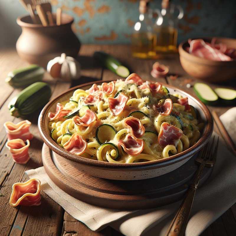 Pasta with Zucchini Cream and Speck