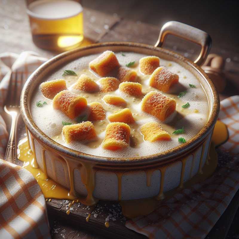 Bicchierini alla birra con crema al parmigiano