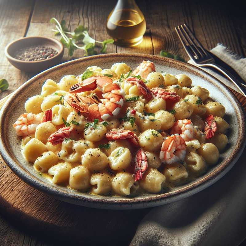 Gnocchetti con polpa di granchio e gamberetti