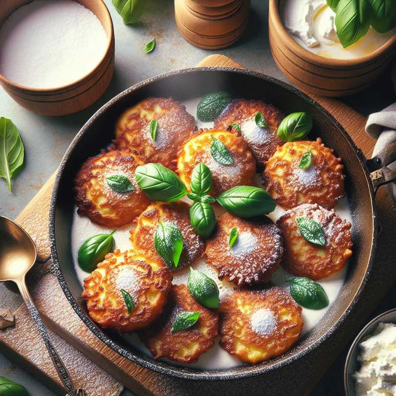 Frittelle di ricotta e basilico