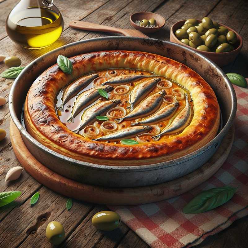 Torta salata di alici