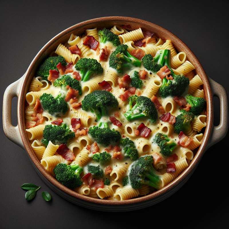 Baked Pasta with Broccoli and Bacon