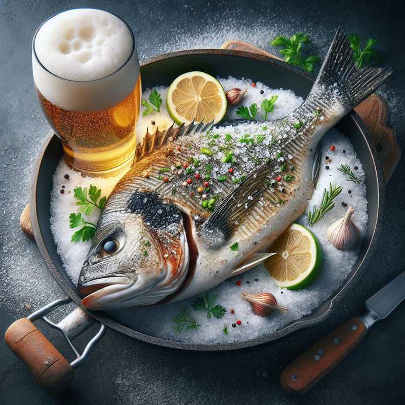 Branzino in crosta di sale erbe e birra