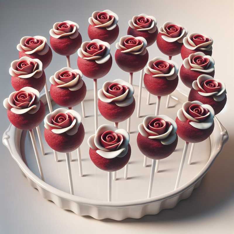 Rose-shaped Cake Pops