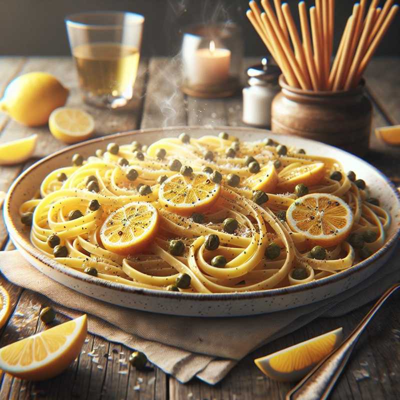 Linguine al Limone e Capperi.