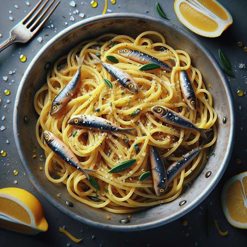 Spaghetti Anchovies and Lemon