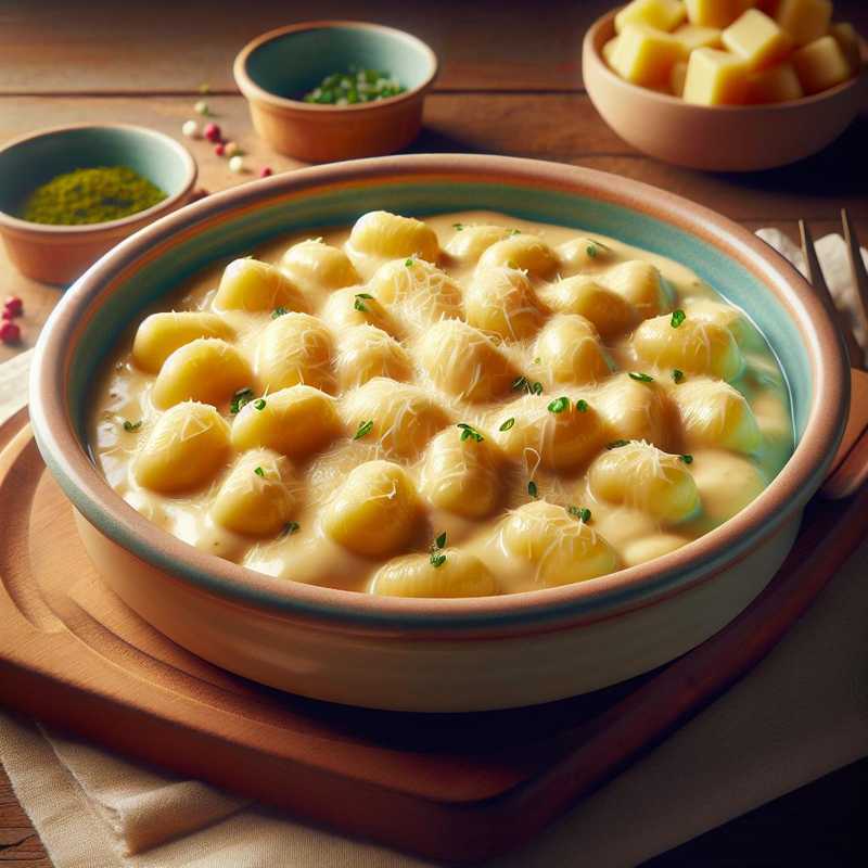 Gnocchi con crema di asiago