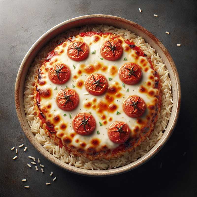 Riso filante al forno con pomodoro e mozzarella