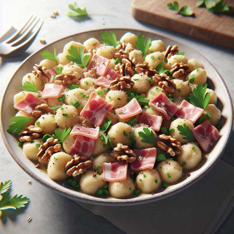 Gnocchetti noci, prezzemolo e speck