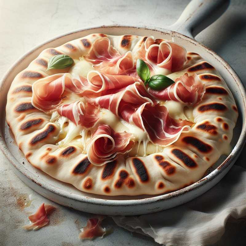 Piadina con prosciutto e scamorza