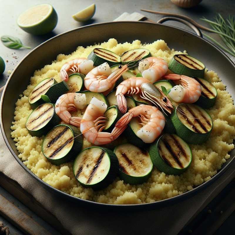 Cous cous zucchine e gamberi