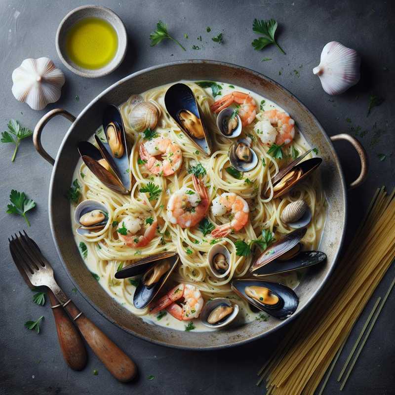 Spaghettini di mare in bianco