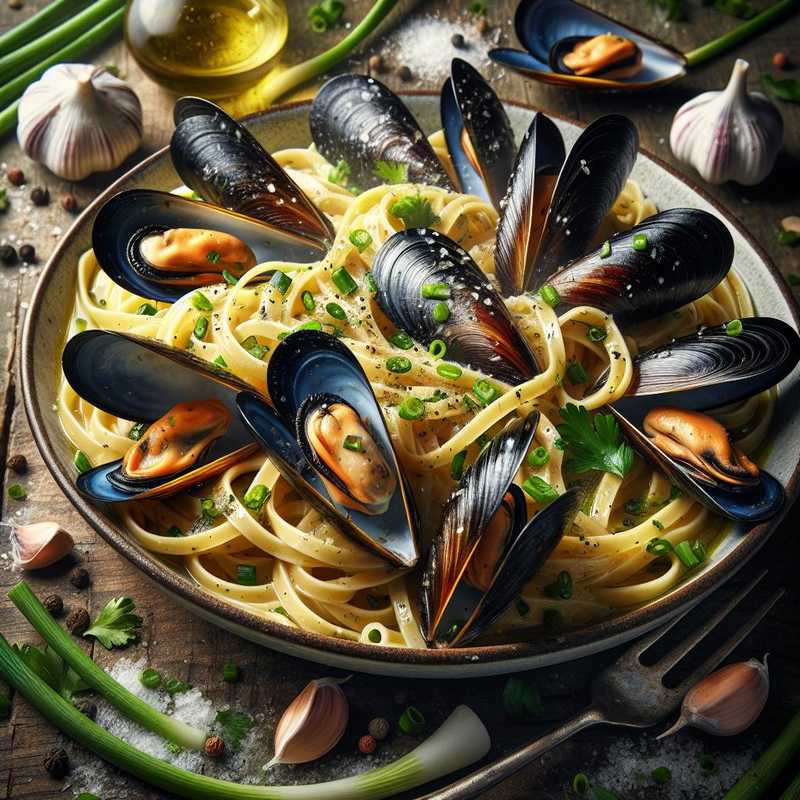 Linguine alle Cozze in Bianco