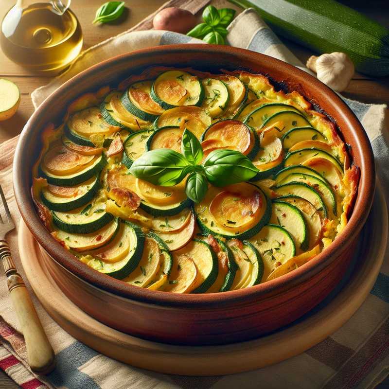 Potato and Zucchini Flan