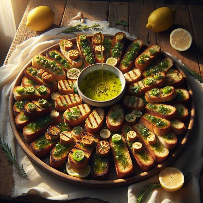 Crostini misti alle erbette