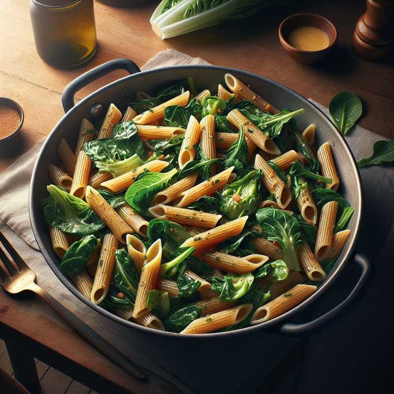 Insalata di rigatoni integrali alla scarola