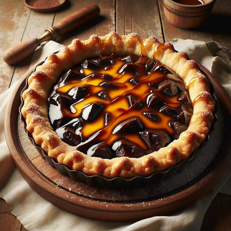 Crostata al cioccolato al caramello salato