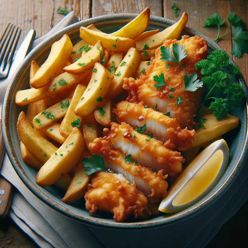 Fish and chips di rana pescatrice