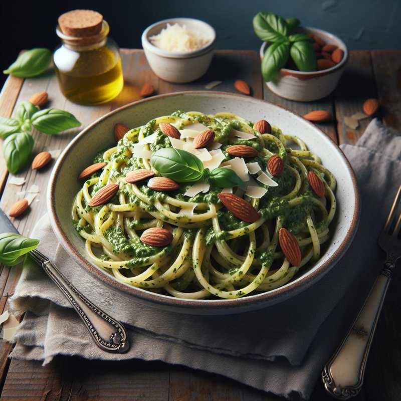 Linguine con pesto di mandorle