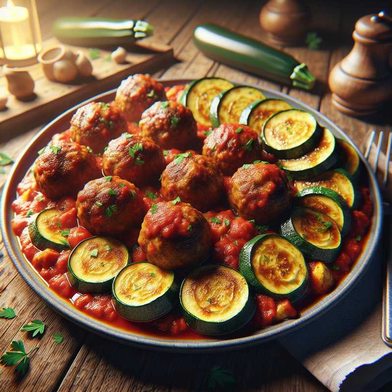 Polpette e zucchine fritte