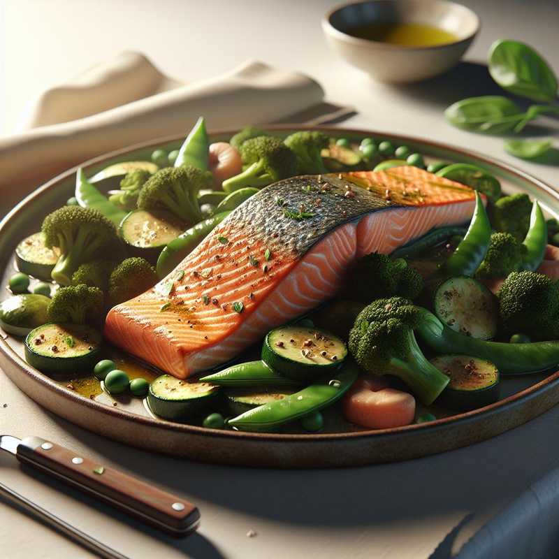 Salmone alle verdure