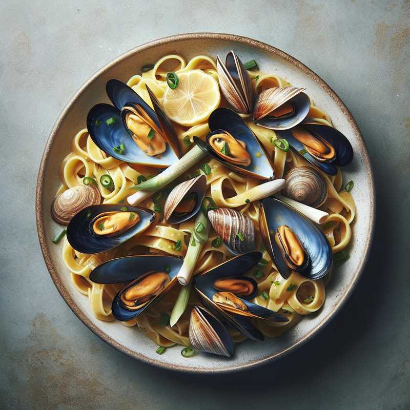 Mezze maniche con cozze e vongole al lemongrass