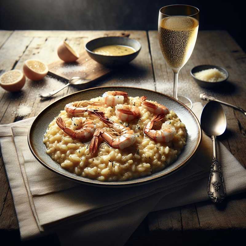 Risotto allo Champagne e scampi