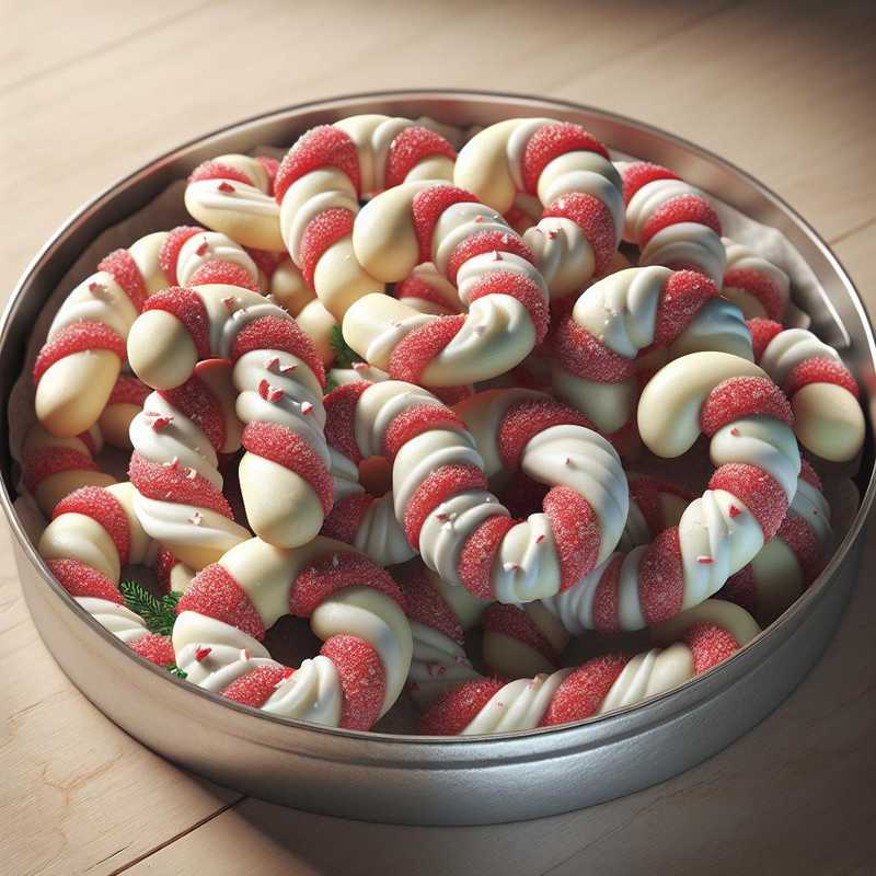 Candy cane twist cookies