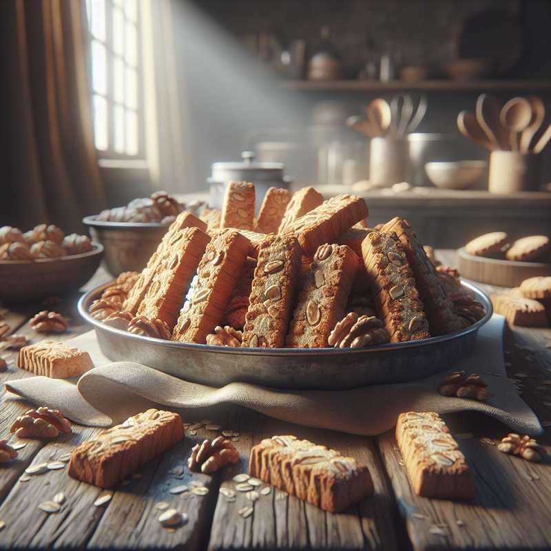 Oat and walnut cookies