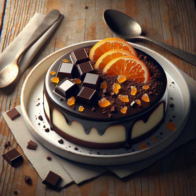 Orange and Chocolate Panna Cotta Cake