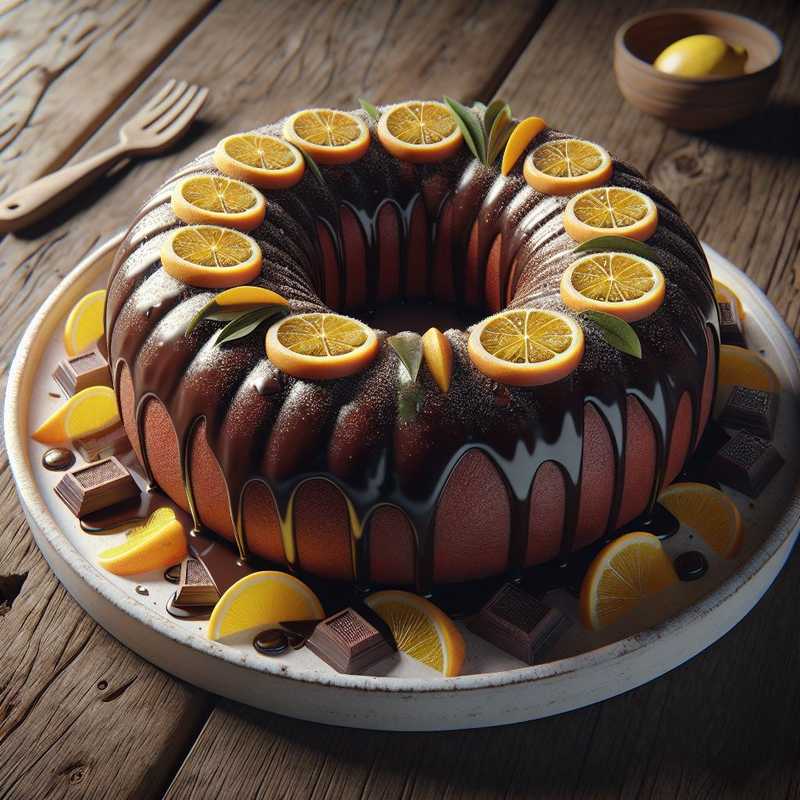 Ciambellone al cioccolato e agrumi