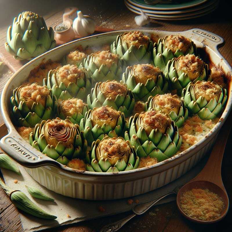 Baked Breaded Artichokes